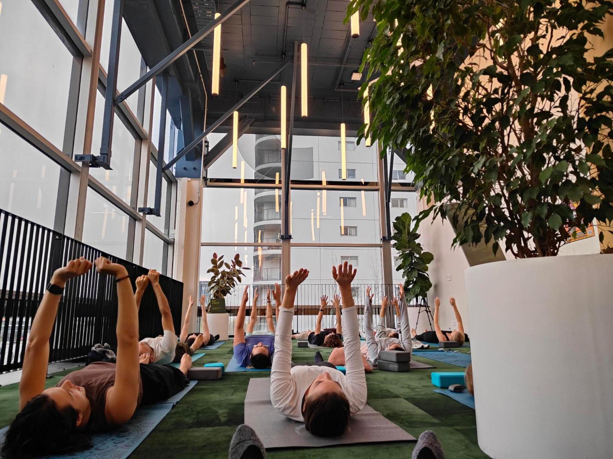 Lylo Auckland Hotel מראה חיצוני תמונה A yoga class at the Googleplex